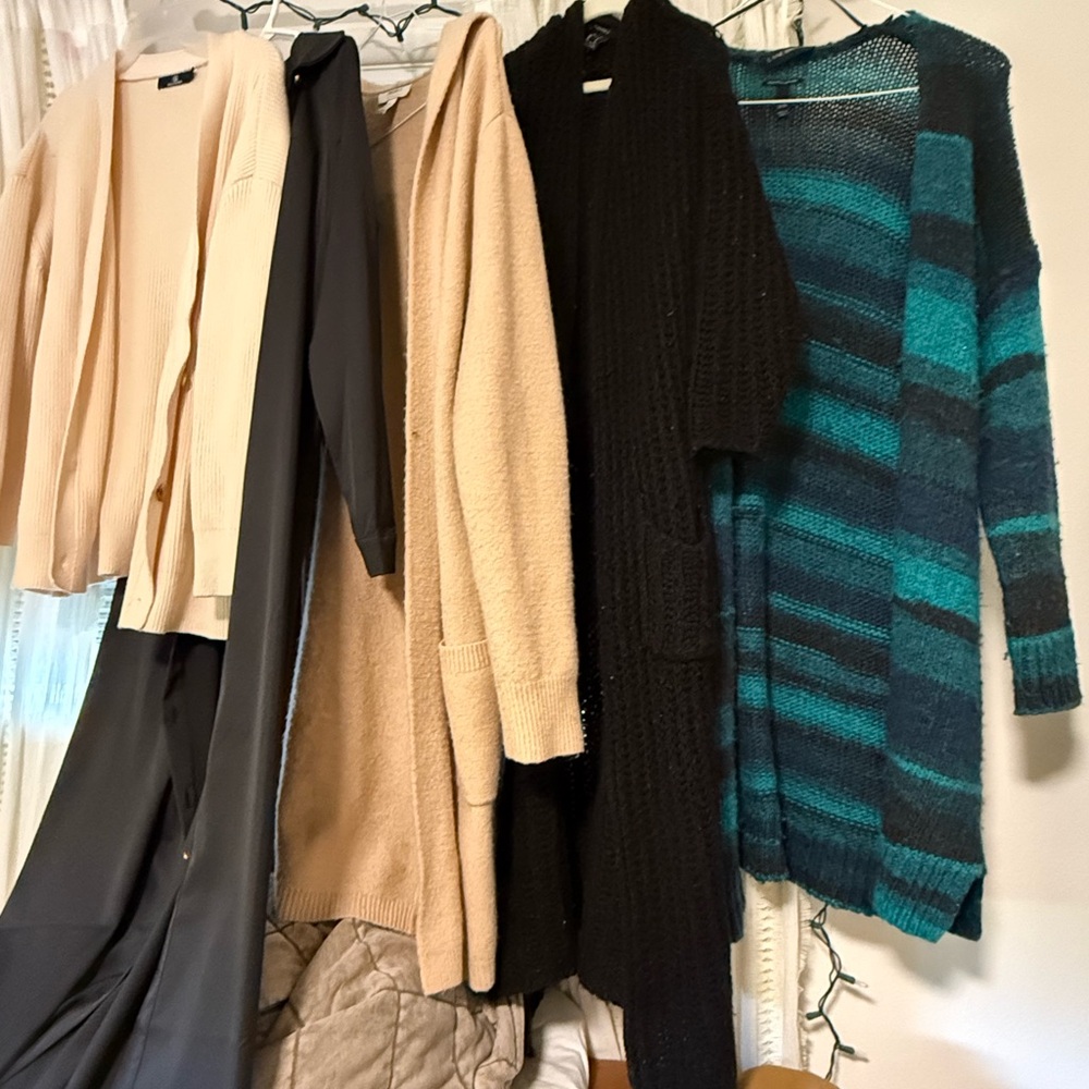 Striped Teal and Black Women's Sweater